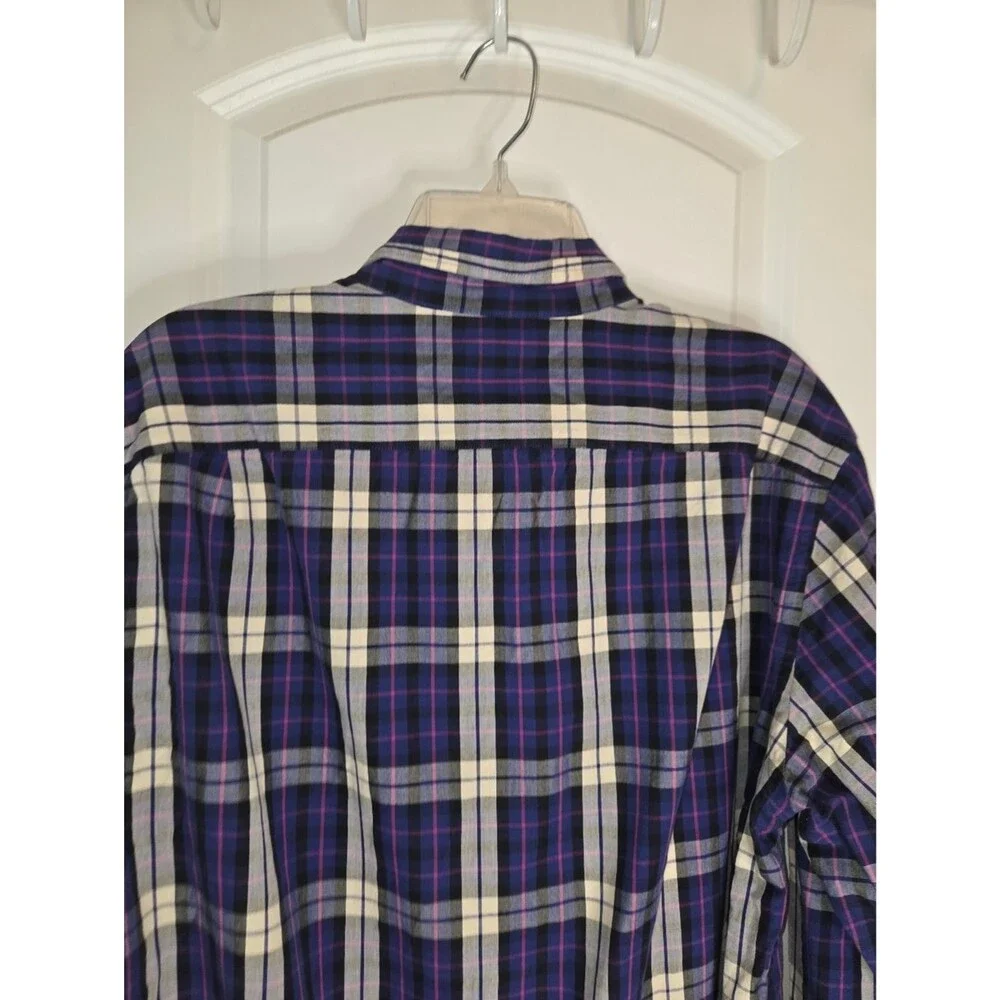 J. Crew Shirting's Men's Washed Tartan Plaid Long Sleeve Button Down Shirt